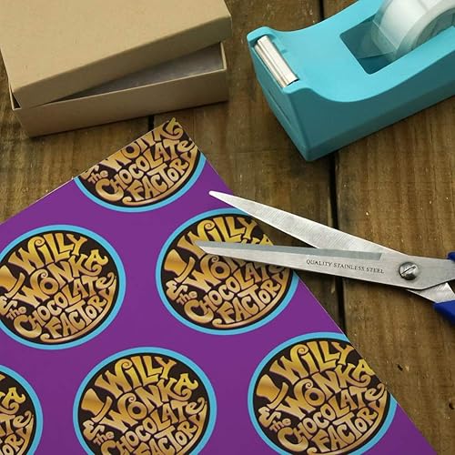 Miniatura 4 de GRAPHICS & MORE Willy Wonka and the Chocolate Factory - Rollos de papel de regalo con logotipo