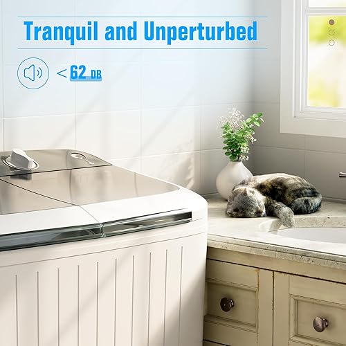 Miniatura 7 de Superday Lavadora portátil, 2 en 1, mini lavadora compacta de doble tina, lavadora compacta con capacidad de 16 libras, combo de lavadora y secadora