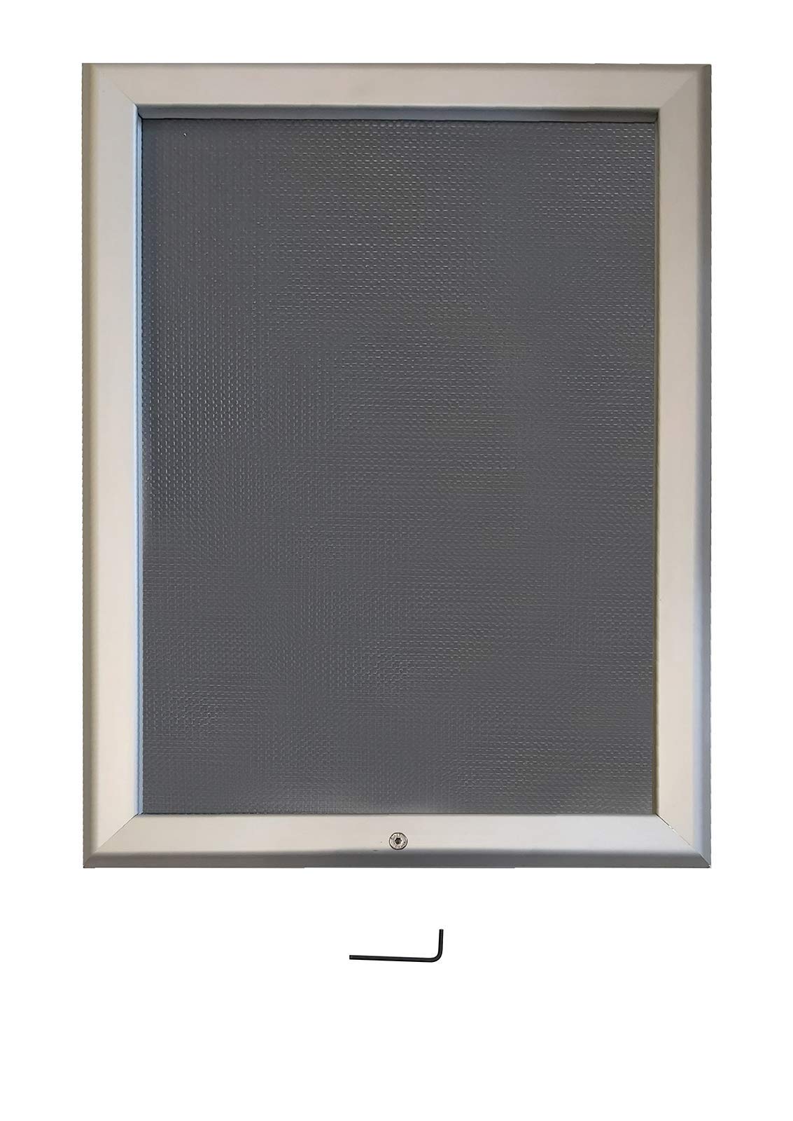 A0 Lockable Silver Black Blue White RED Mitered Snap Frames Aluminium Wall Posters Holder Click Frame Picture Clip Display Retail Wall Notice Boards (Silver)