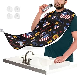 xixirimido Men‘s Shaving Cloth Custom Beard Bib Apron for Trimming Grooming Non-Stick Adjustable