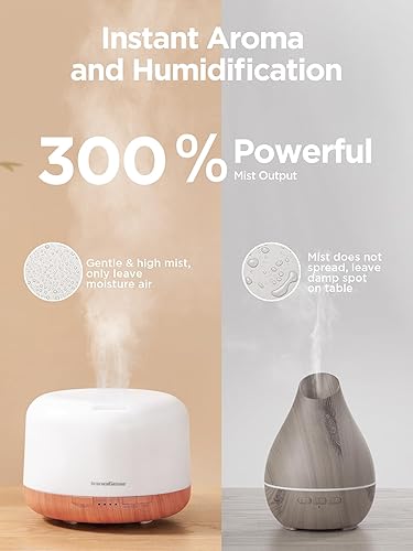 Miniatura 9 de InnoGear Difusor de aceite esencial de 16.9 fl oz con control remoto, difusor ultrasónico de aromaterapia de alta calidad, humidificador de aroma,