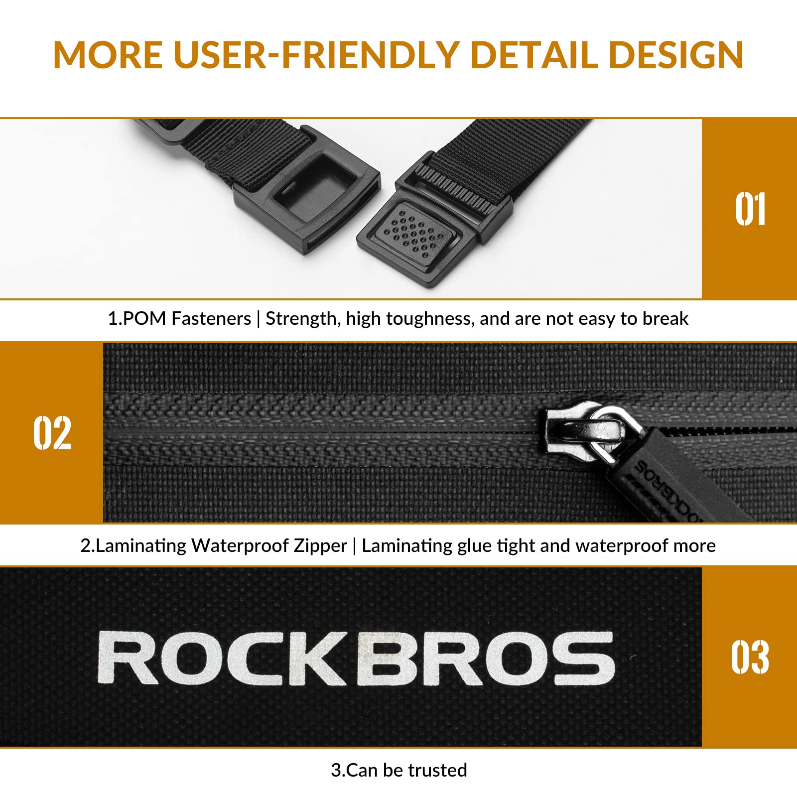 ROCKBROS Borsa da Serbatoio per Moto Impermeabile, Marsupio Borsello a Tracolla, Fissaggio Magnetico, con Porta Cellulare, Strisce Riflettenti, Accessori Moto