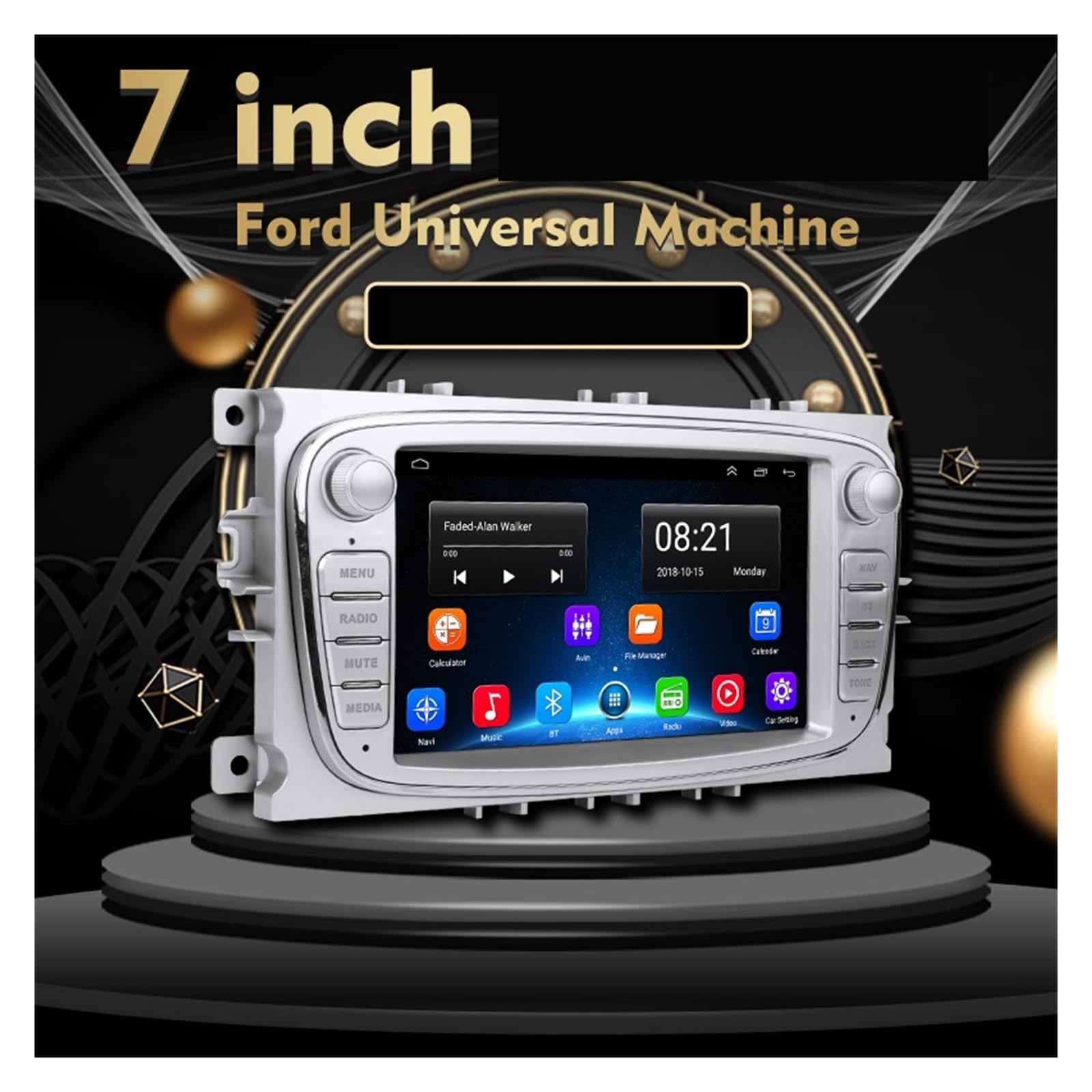 Nawigacja satelitarna Radio Samochodowe Multimedialny Odtwarzacz Wideo Nawigacja GPS(T3L-DVR(Silvery))