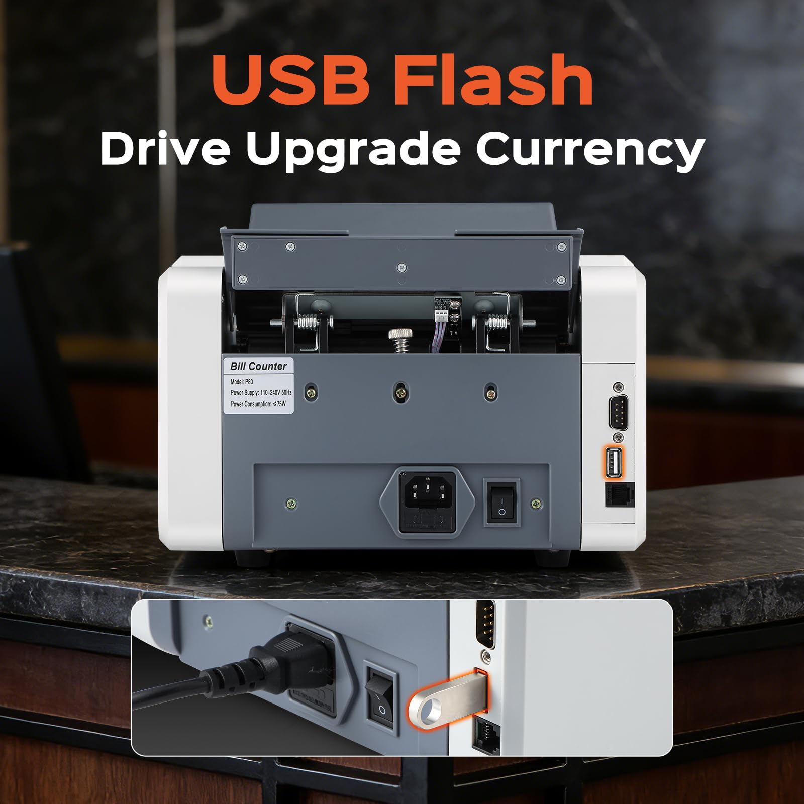 Bonvoisin Conta Banconote Professionale, Conteggio del Valore per Tagli Misti, Macchina Conta Soldi con Rivelazione di Falsi 1CIS/UV/IR/MG, Contabanconote Schermo Tattile,1500 Banconote/Min