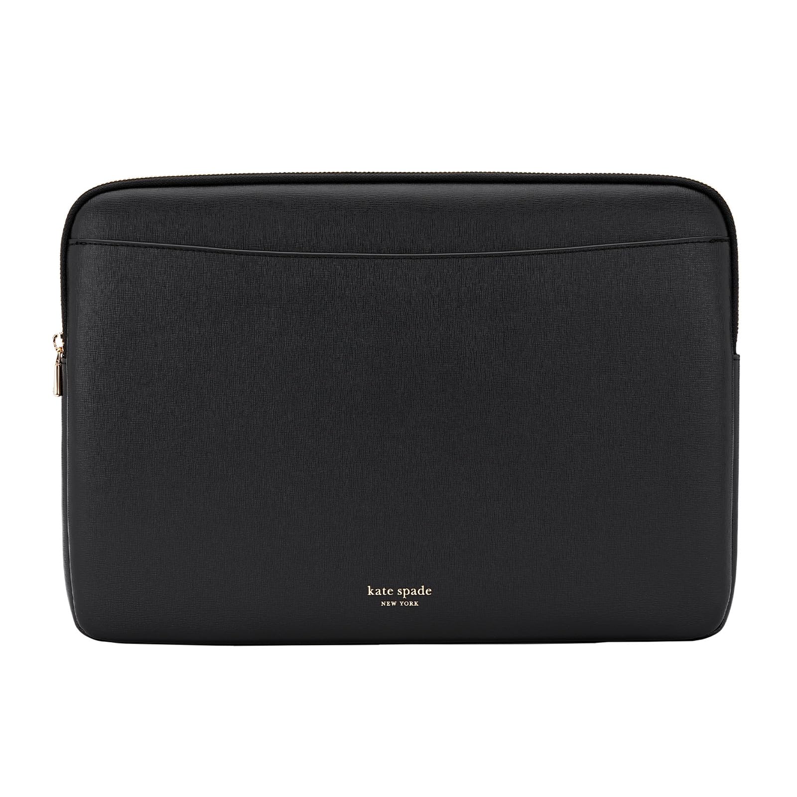 kate spade new york Saffiano Laptop Sleeve 14 Inch - Black - Compatible with All MacBook M Series Devices up to 14 Inch Saffiano-Black 14 inch