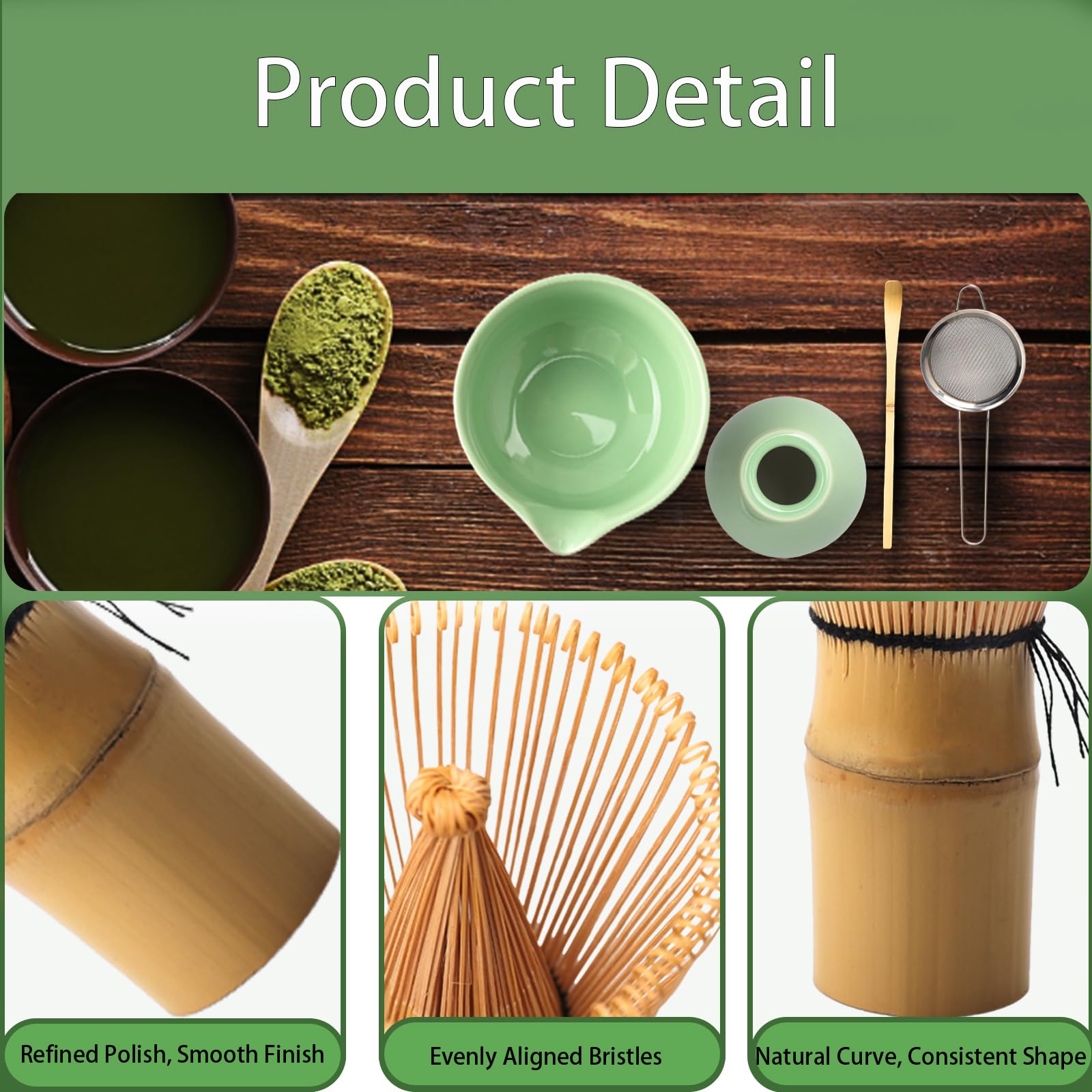 Set Matcha - giapponese completo con Frusta Matcha in bambù cucchiaio ciotola e supporto per frusta Perfetto per una cerimonia del tè tradizionale Matcha Kit ideale per la preparazione del tè matcha