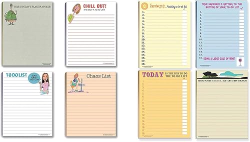 Stonehouse Collection Funny Notepad Assortement - Bloc de notas de lista de tareas pendientes - Gran juego de regalo pequeño
