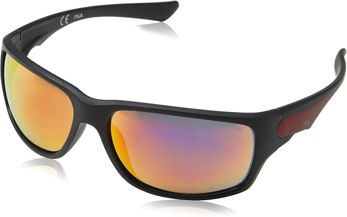 Fila Uomo N/A Occhiali da sole, Multicolore (Mat Black/Red), 63 :  Amazon.it: Abbigliamento