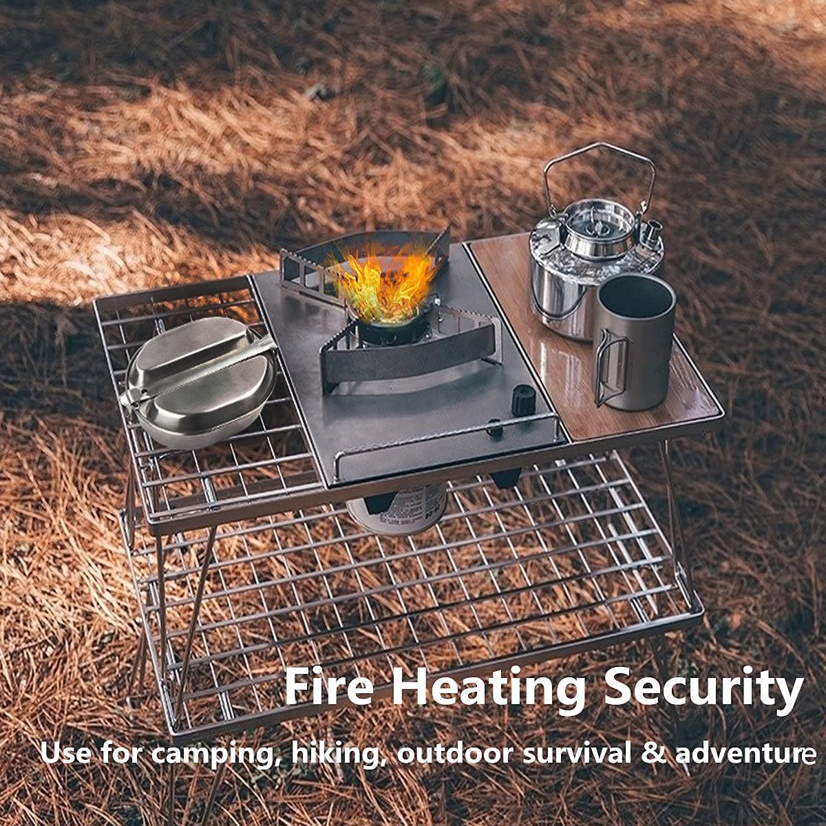 Military Style US Camping Edelstahl Kochgeschirr Campingpfanne 2 teilig - Für Outdoor Reise Wandern