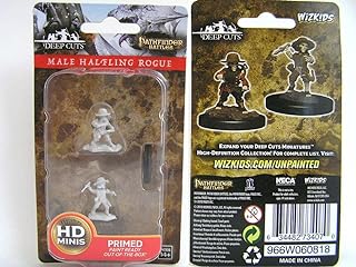 Pathfinder Battles Deep Cuts: Male Halfling Rogue | Unpainted Miniature