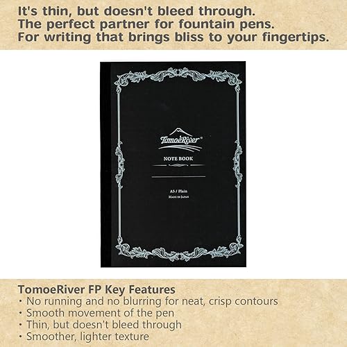 Miniatura 2 de Tomoe River FP (52gm2) Notebook by SANZEN, 5.85" x 8.27", 160 pages (80-Sheet), Soft Cover, Unruled, White (SR-A5NB-MW)