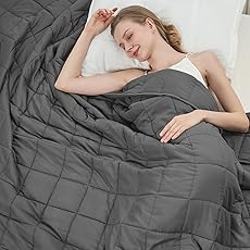 YnM Exclusive Kids Cooling Weighted Blanket, Nylon/PE Fabric, Smallest Compartments with Glass Beads, Bed Blanket for One Person of 40lbs, Ideal for Twin Bed (36x48 Inches, 5 Pounds, Hushed Violet)