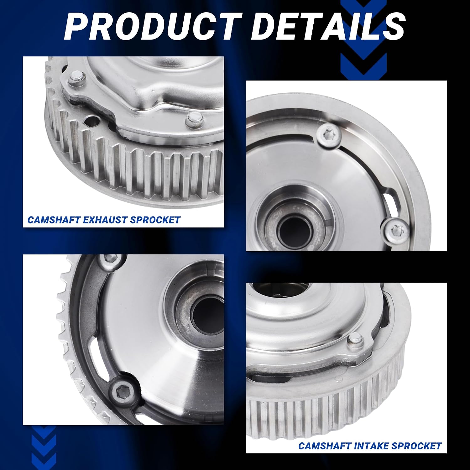55568386 Engine Timing Intake and Exhaust Camshaft Sprocket VVT Cam Phaser with Bolts Compatible with Chevrolet Aveo Aveo5 Cruze Sonic Trax Cruze Limited Replaces OE 55567048, 12992410