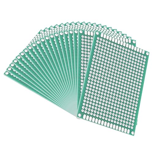 uxcell 20 unids 2.0x2.8 in doble cara placa PCB Universal impreso circuito Proto Board para soldadura DIY proyectos electrónicos práctica prueba