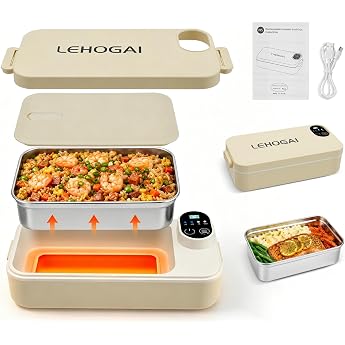 Wireless Electric Lunch Box Thermal Container 7200 mAh Heated Lunch Box