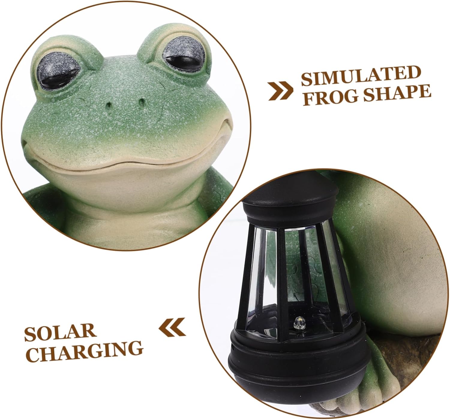 VICASKY Outdoor Solar Frog Lights Decorative Garden Landscape Frog Lamp Resin Craftwork