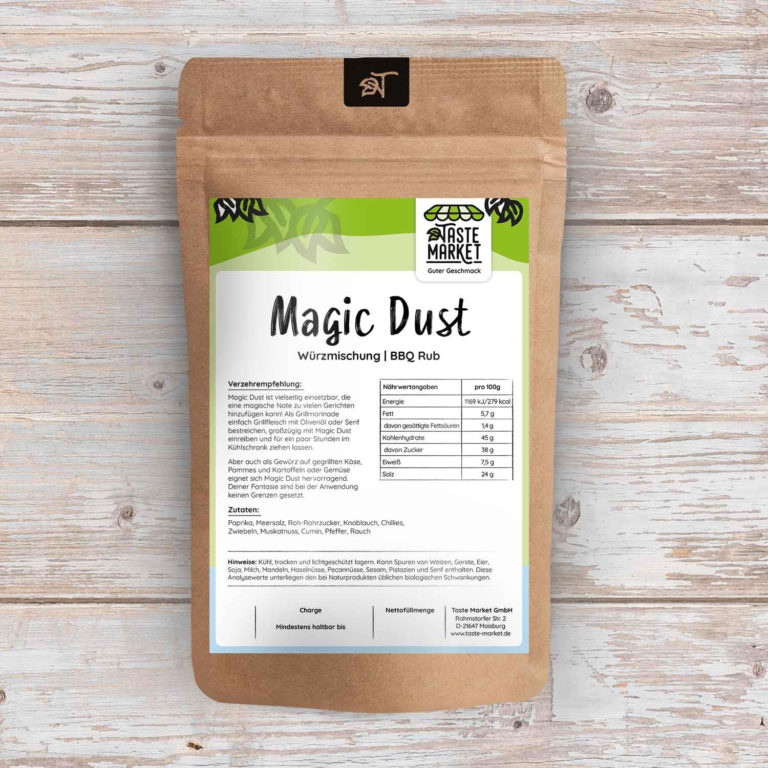 5 kg Magic Dust Würzmischung – BBQ Rub Gewürz – Grillgewürz – Marinade für Fleisch – Barbecue Gewürz