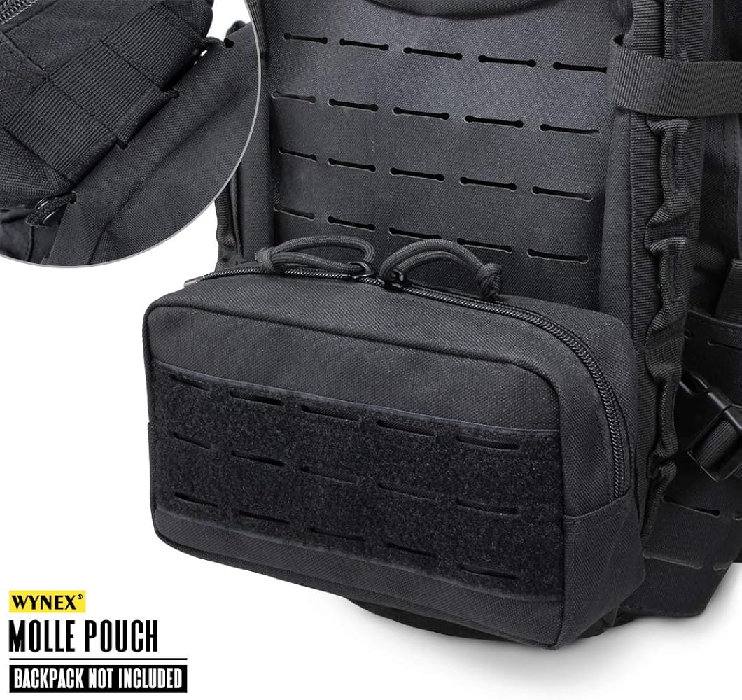 WYNEX Tactical Molle Admin Dump Pouch, Molle Pouches For Vest Utility Edc Pouch Bag Dual Purpose Sub Abdominal Dangler Drop Pouch With Molle Loop Back Strap