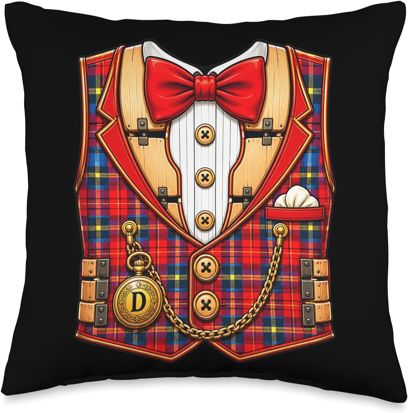 Ventriloquist Dummy Halloween Costume Throw Pillow