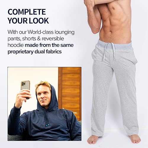 Miniatura 8 de DudeRobe Bata para hombre Bata de baño con capucha de rizo para hombre con bolsillos Suave y cómoda bata de baño para hombre de Shark Tank