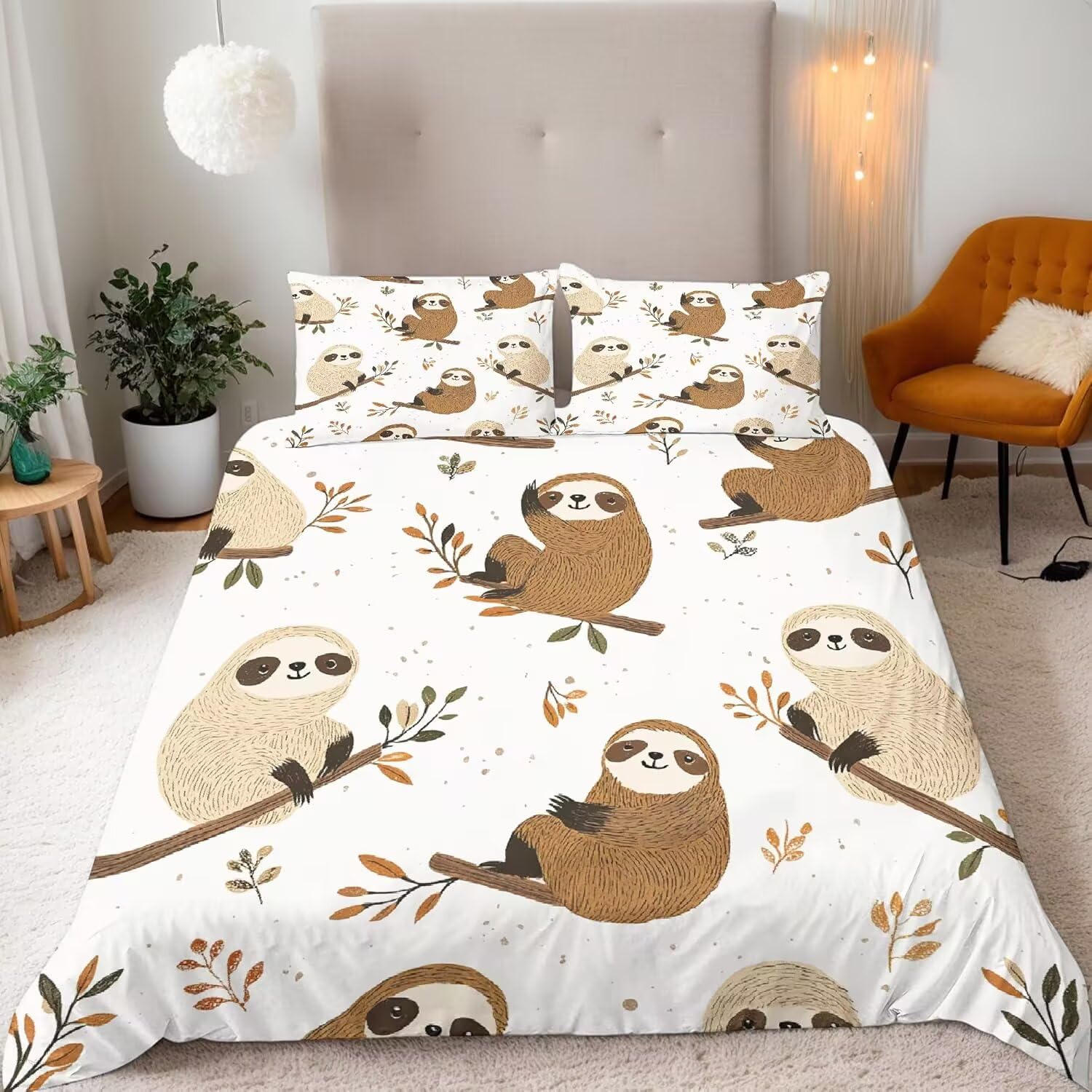Housse de couette 140x200 fermeture éclair koala pour un lit enfant facile à border