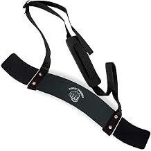 Arm Blaster for Biceps & Triceps, Heavy Duty Aluminum with Thick Neoprene Padding for Neck Support, Adjustable Straps for Weightlifting & Bodybuilding, Portable Arm Workout Equipment