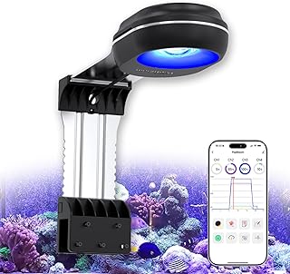 PopBloom RL60 WiFi Led Aquarium Beleuchtung 60w, Meerwasser Aquarium Lampe für Reef Coral Fish Nano Salzwasser Aquariums, Hohe Leistung, APP Unterstützung für Deutsch (60W WiFi (Schwarz))