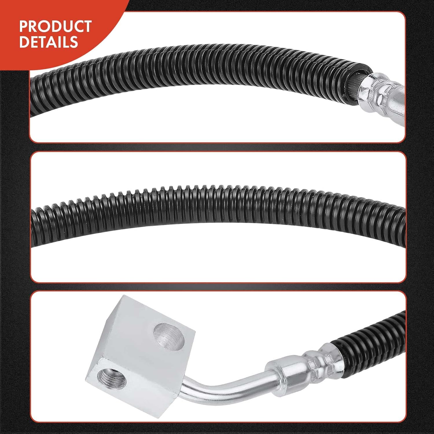 A-Premium Rear Center Brake Hydraulic Hose Compatible with Select Dodge Models - Ram 1500 2000-2001, Ram 2500 2000, with Height Sensor - Replace# 52010082AB