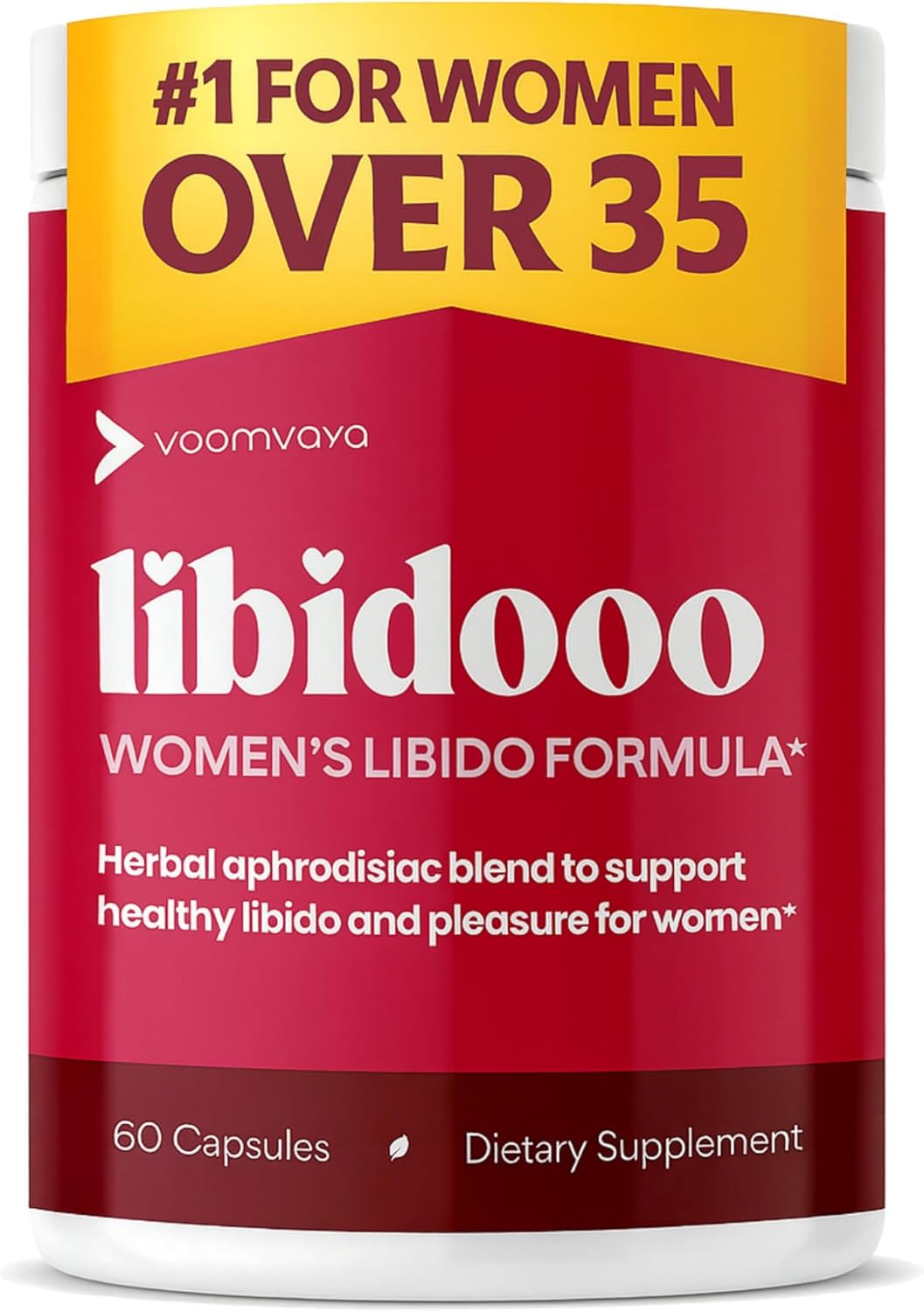 VoomVaya Libidooo - Libido Support for Women Over 35 | Female Libido Booster to Support Mood, Energy & Confidence – 3rd Party Tested - 60 Capsules