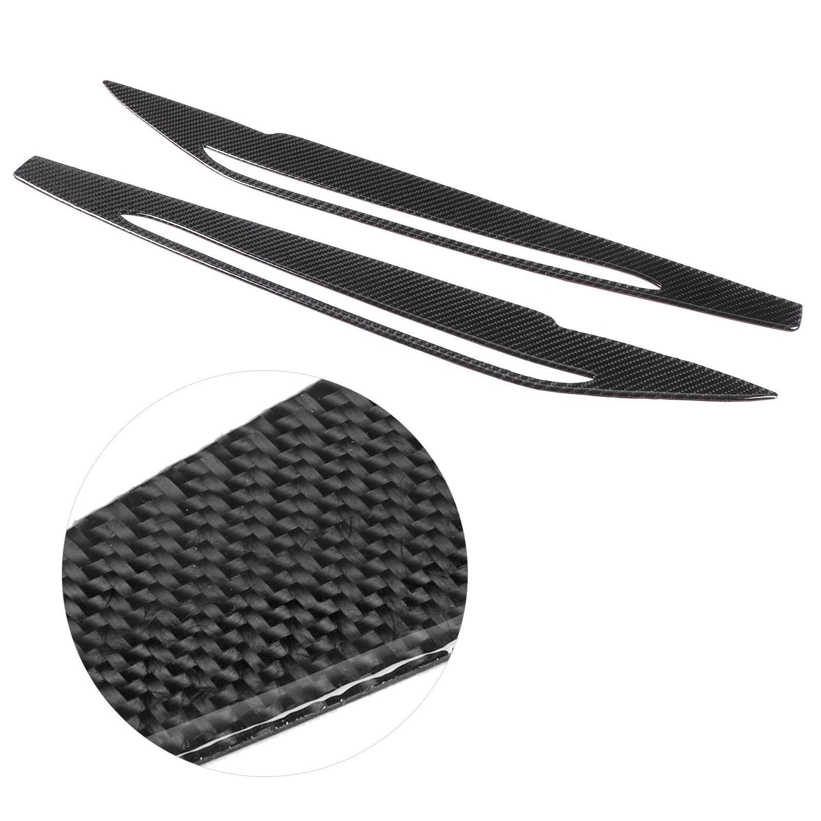 Scheinwerfer Augenbraue, Scheinwerfer Augenbraue, Qiilu Carbon Auto Styling Frontscheinwerfer Augenlid Fit für X5 X6 F15 F16 2014-2018 (2Pcs)