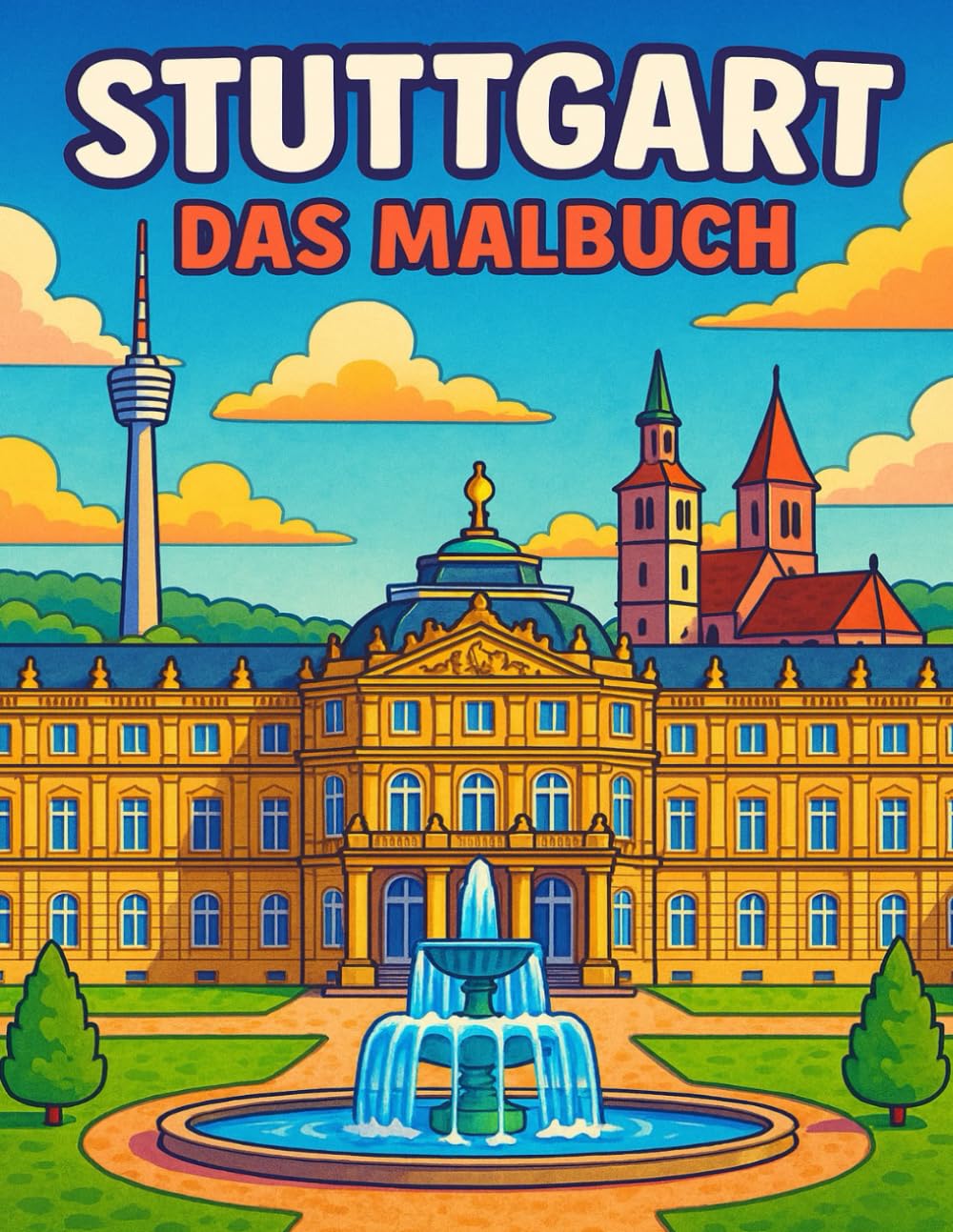 Stuttgart - Das Malbuch: Sehenswürdigkeiten, Architektur und Orte der Landeshauptstadt Baden-Württembergs zum Ausmalen