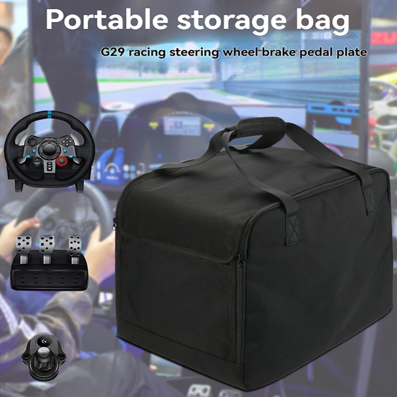 Przenośna torba do przechowywania na kierownicę samochodu wyścigowego Logitech G29/Logitech Driving Force, pokrowiec podróżny do Logitech G29/Driving Force akcesoria