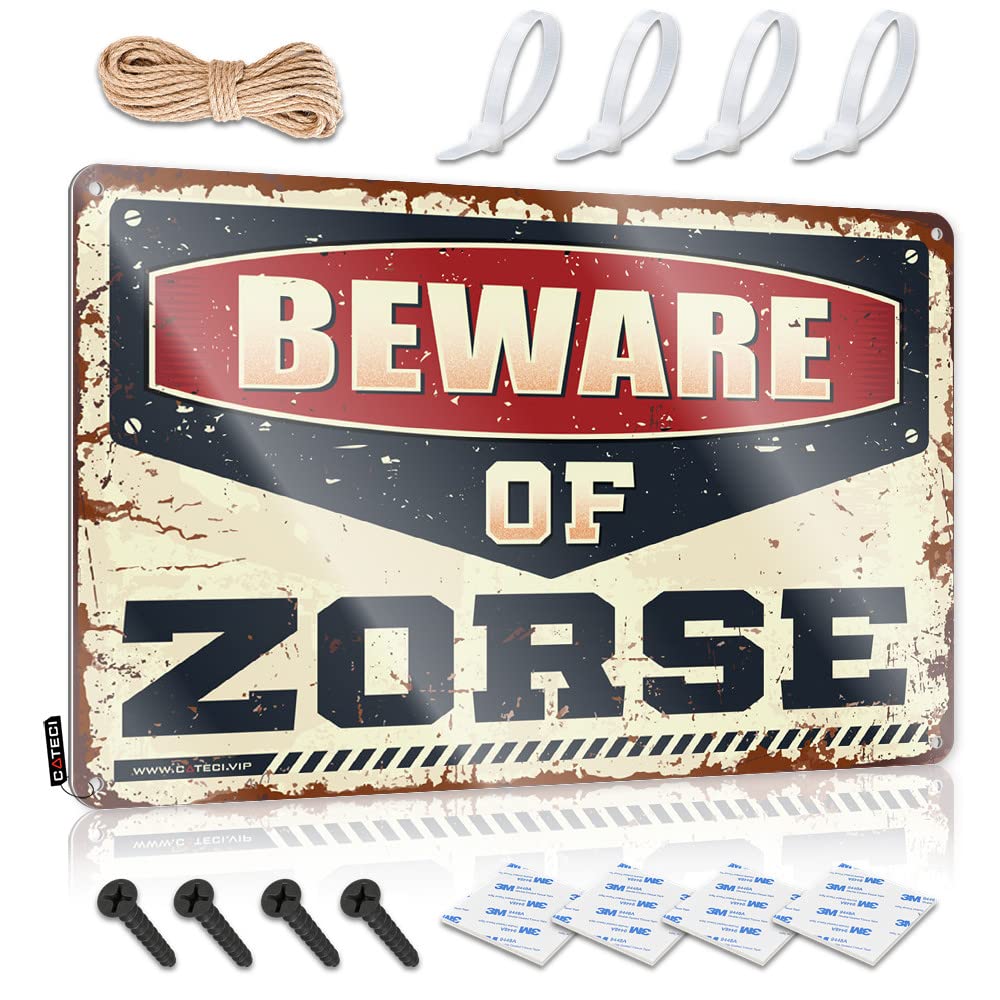 Fzfn Men's Colour Adorable Decor, Guest Custom Beware Of Zorse | Farmhouse Mancave Decor(30X40cm)