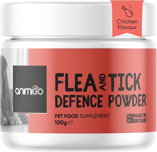 Herbal Flea Powder - With Vit. B1, 2 & 3 - Chicken Flavour Cat & Dog Food Toppers - Builds Long-term Pest Resistance - Nourishing Flea Powder For Cats & Dogs - Promotes Immunity & Digestion - 100g