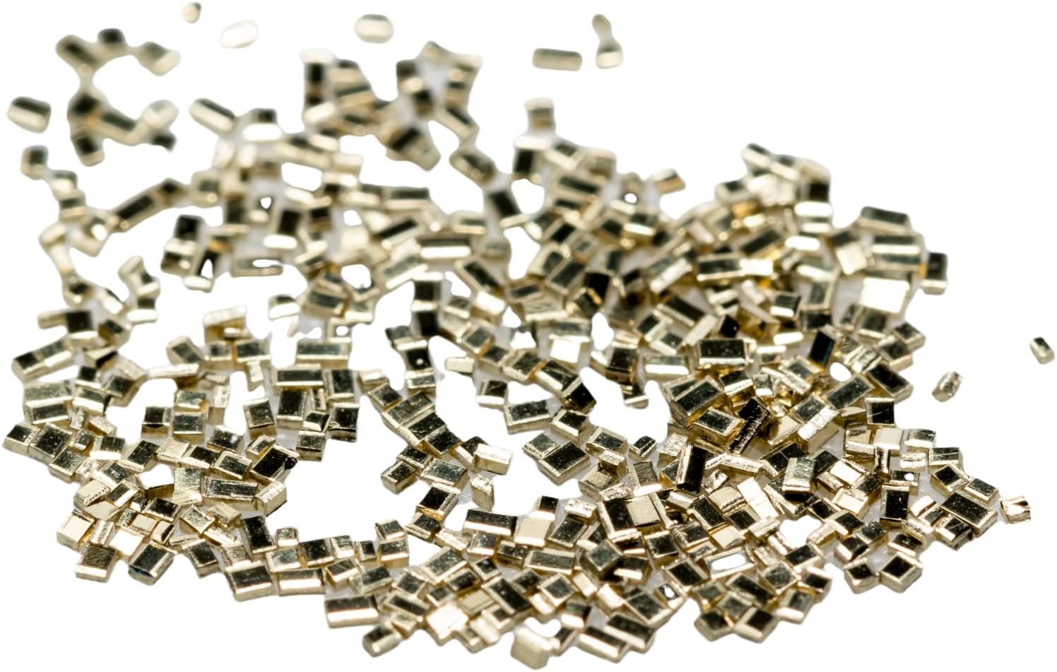 14K Yellow Gold Chip Easy Solder 1/2 x 1/2mm Ultra Tiny (0.25 DWT ~320 pcs) Made in USA by CRAFT WIRE