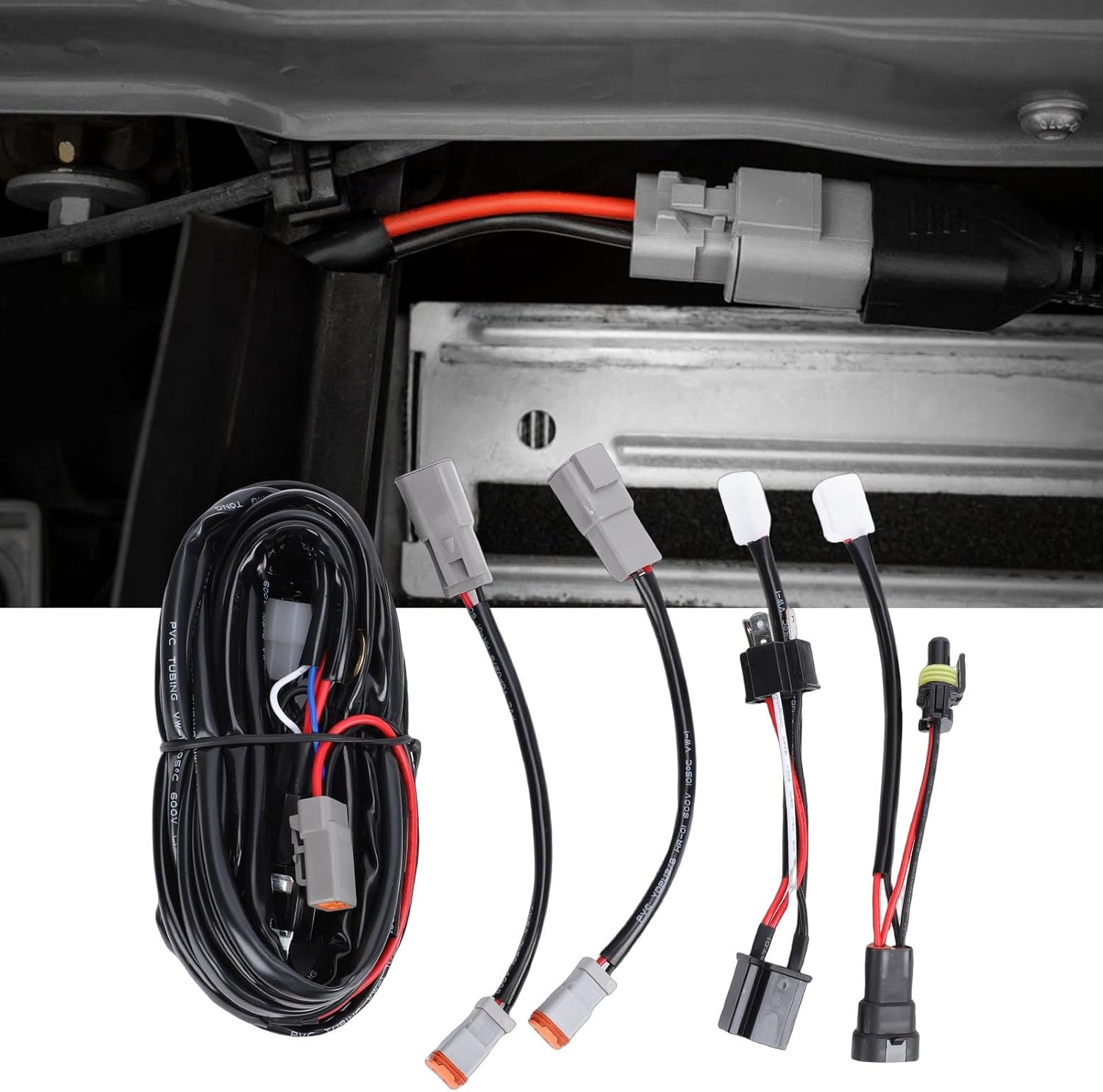 Light Bar Wiring Harness Kit, Stable Power, Double Connector Design, for Trucks, SUVs, Pickups, Motorcycles & ATVs