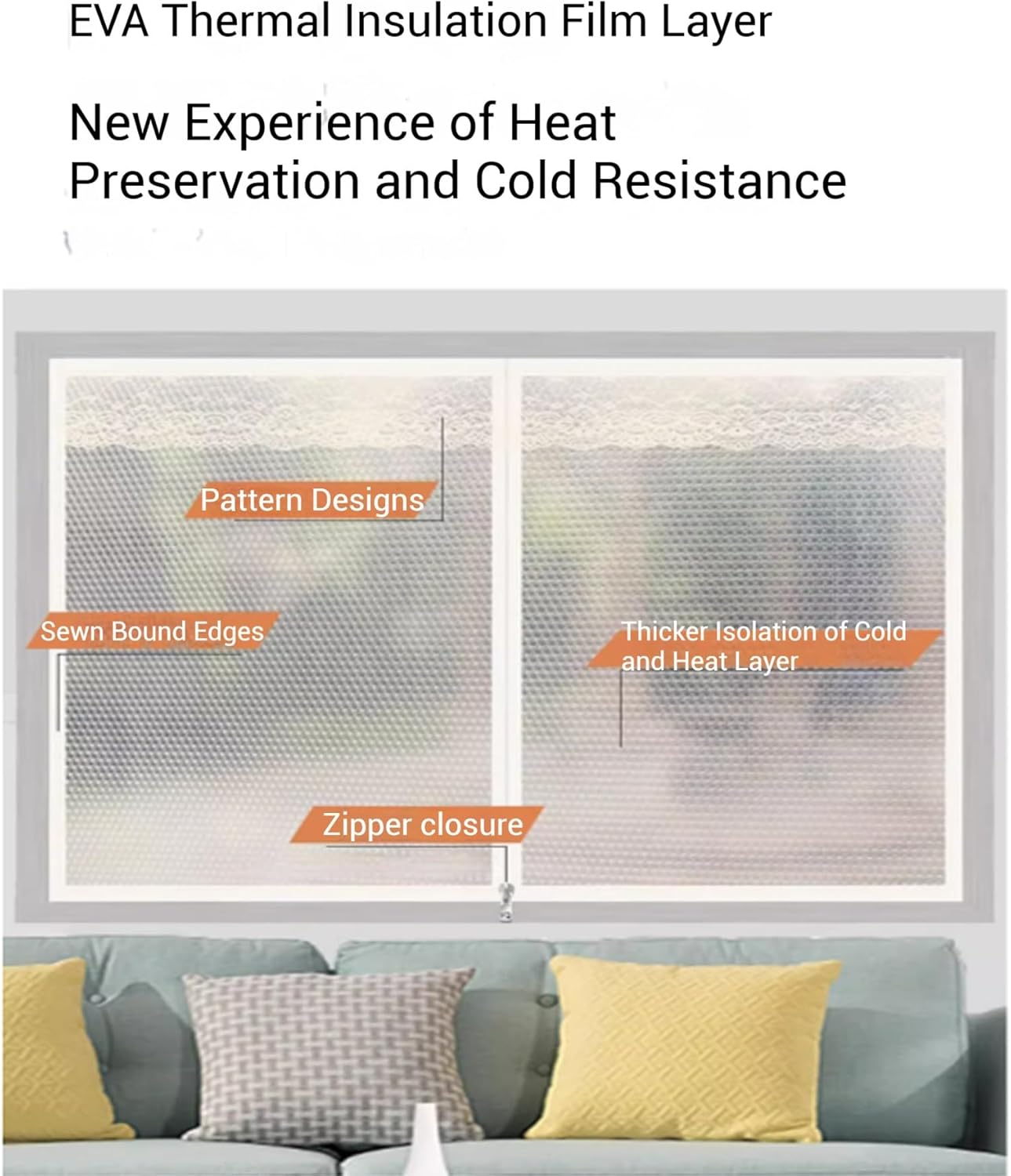 Thermal Insulated Window Cover Curtain,Weatherproofing Window Insulation Kits,Winter Keep Warm Draperies Cold Protection(Color5,80x120cm/31.5x47.2in)