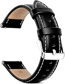 Pulseira Couro Relógios De 20mm 22mm e 25mm Bracelete Premium Fivela Aço Inox Compatível Diversas Marcas Inclui Pinos