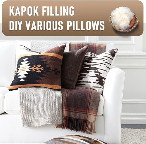 Miniatura 5 de ATROPOS Relleno de algodón natural de fibra de bateo de algodón peinado para relleno de almohada, relleno de algodón blanco (1.1 lb)