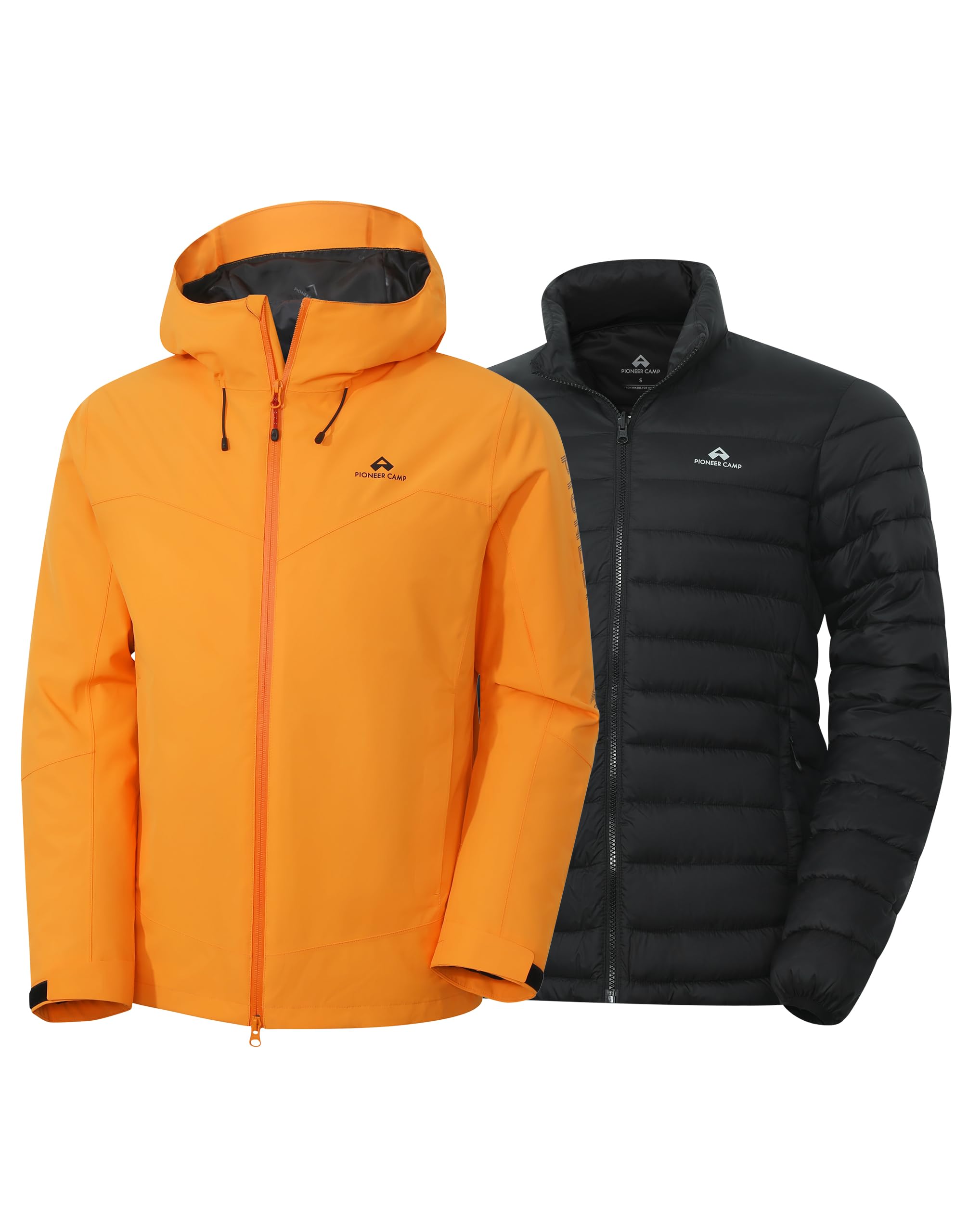 Pioneer Camp skijacke herren–winterjacke 3 in 1 jacke herren trainingsjacke,Wasserdichtes,Kapuzen-Stehkragen-Design, Innenfutter aus Baumwolle