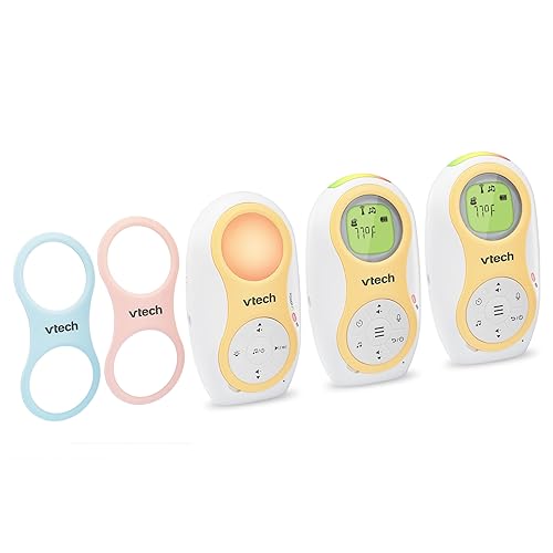 Miniatura 13 de VTech Monitor de audio digital para bebés de 2 unidades para padres con hasta 1500 pies de alcance, luz nocturna, canciones de cuna relajantes,