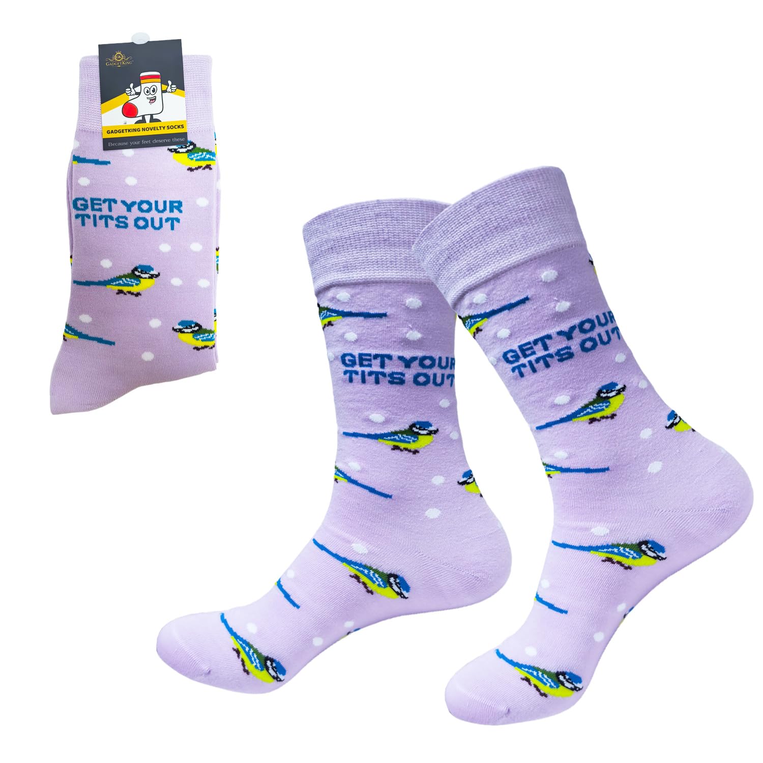 Gadgetking Men's As Picture Bluetit Novelty Socks Gift For Her Wo Boyfrined Dad Birthday Adult Stocking Filler Prank Friend Secret Santa Wo Ladies Naughty Present For Her Girlfriend Wife Valentines Idea Funny Prank