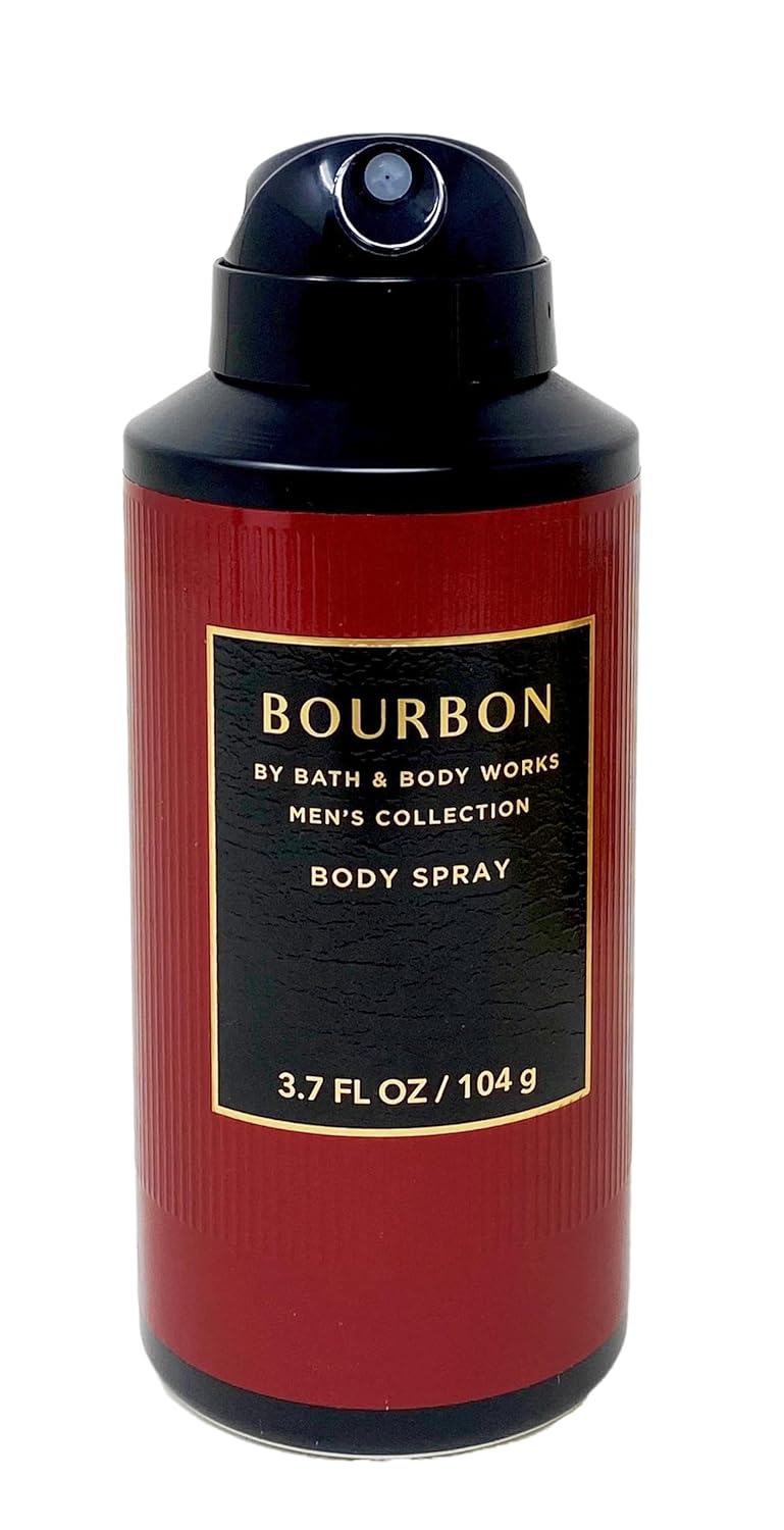 Bath & Body Works Men's Collection Bourbon - 3 pack - Body Spray With a Natural Oats Sample Soap