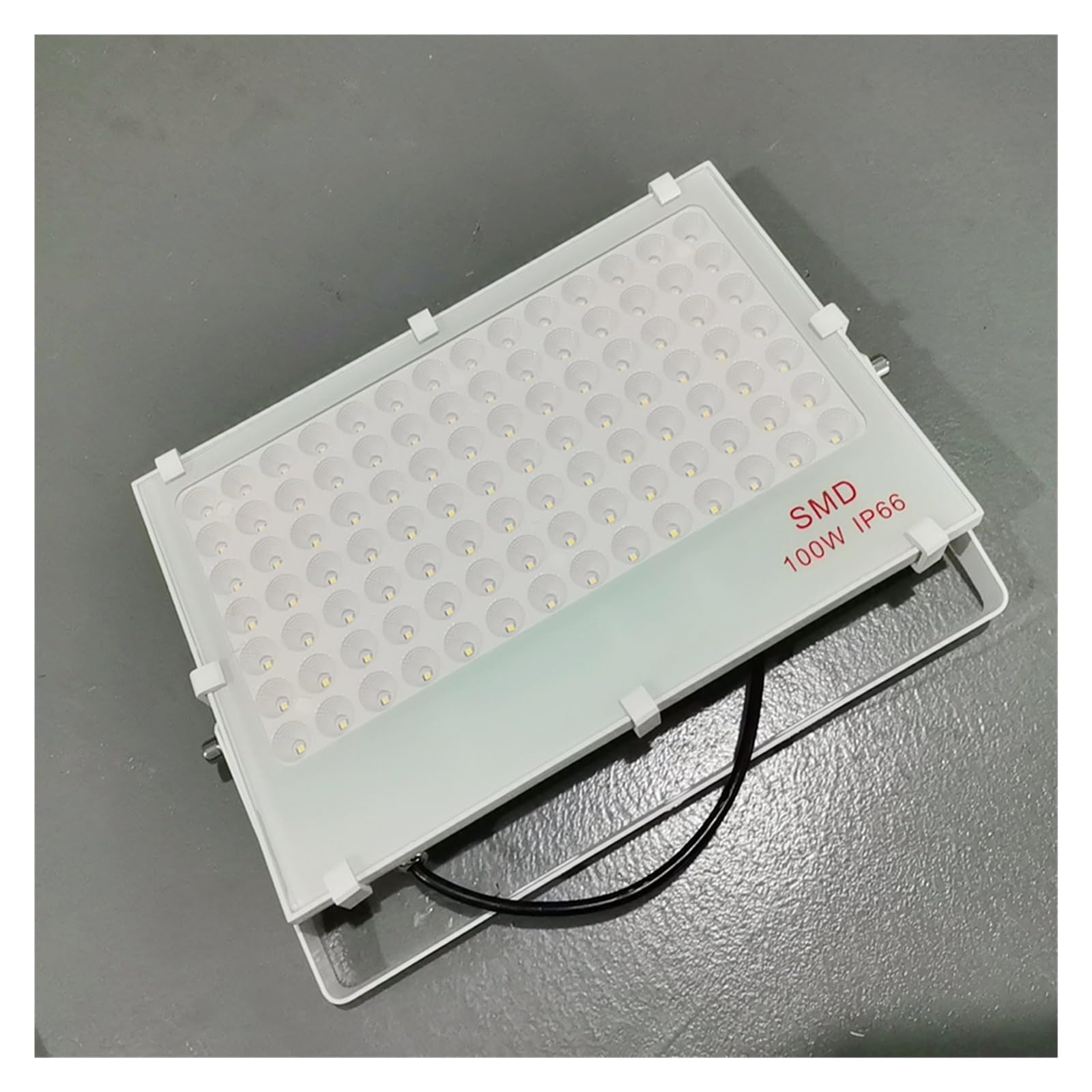 30W 50W 100W Bianco O Nero Led Luce Di Inondazione Illuminazione Esterna Impermeabile Proiettore SMD Lampada Da Costruzione Luminosa Ad Alta Potenza Faretti da Esterno(White housing,50W)