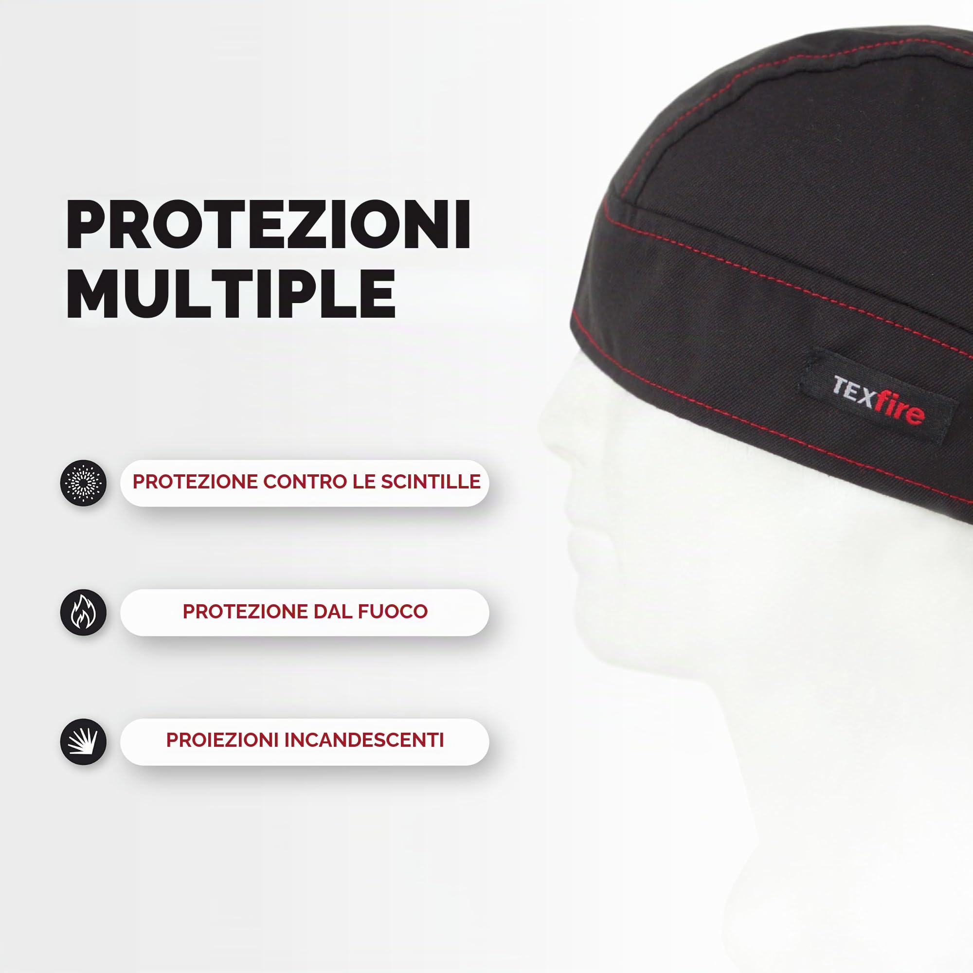 Bandana ignifuga di protezione durante le operazioni di saldatura