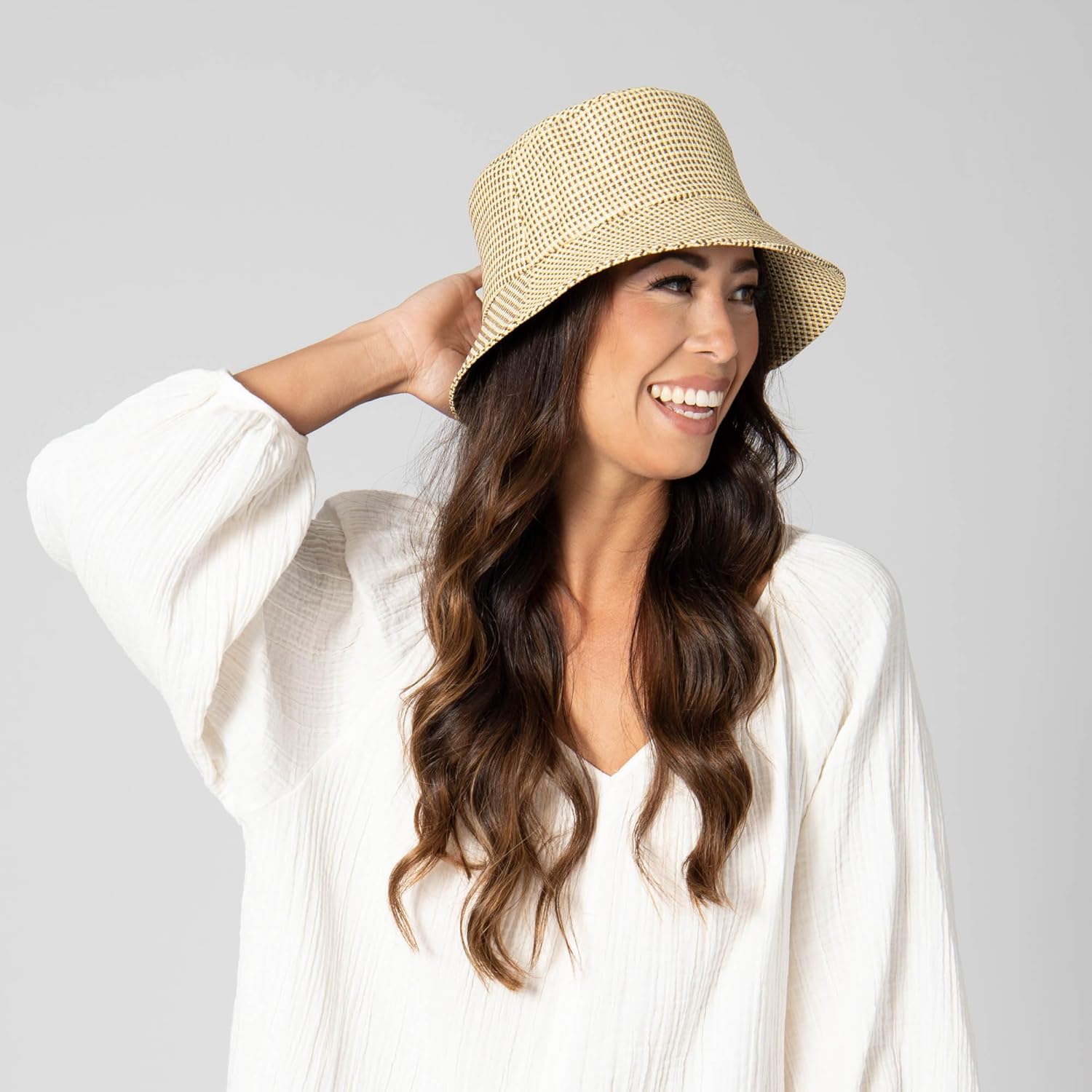 San Diego Hat Co. Women's Women's Textured Woven Bucket Hat