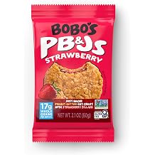 BOBO's Strawberry PB&J Oat Snacks, Simple Ingredients, Whole Grain Oats, Plant Based, Non-GMO, Gluten Free Breakfast Bars, Healthy Snacks for Adults & Kids 30ct