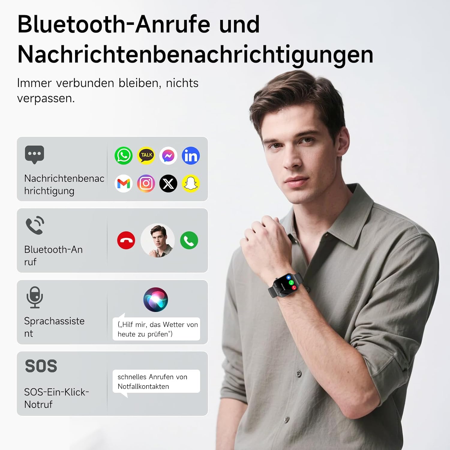 Smartwatch szilikon szíj és design