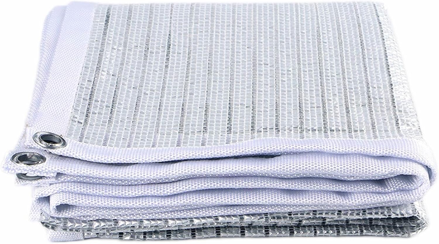 Reflective Aluminet Shade Cloth, Outdoor Sun Shade Cover 75% Sun Fabric Net with Grommets for Greenhouse Cover Patio Plant Flower Car(2x2.0m/6.6x6.6ft)