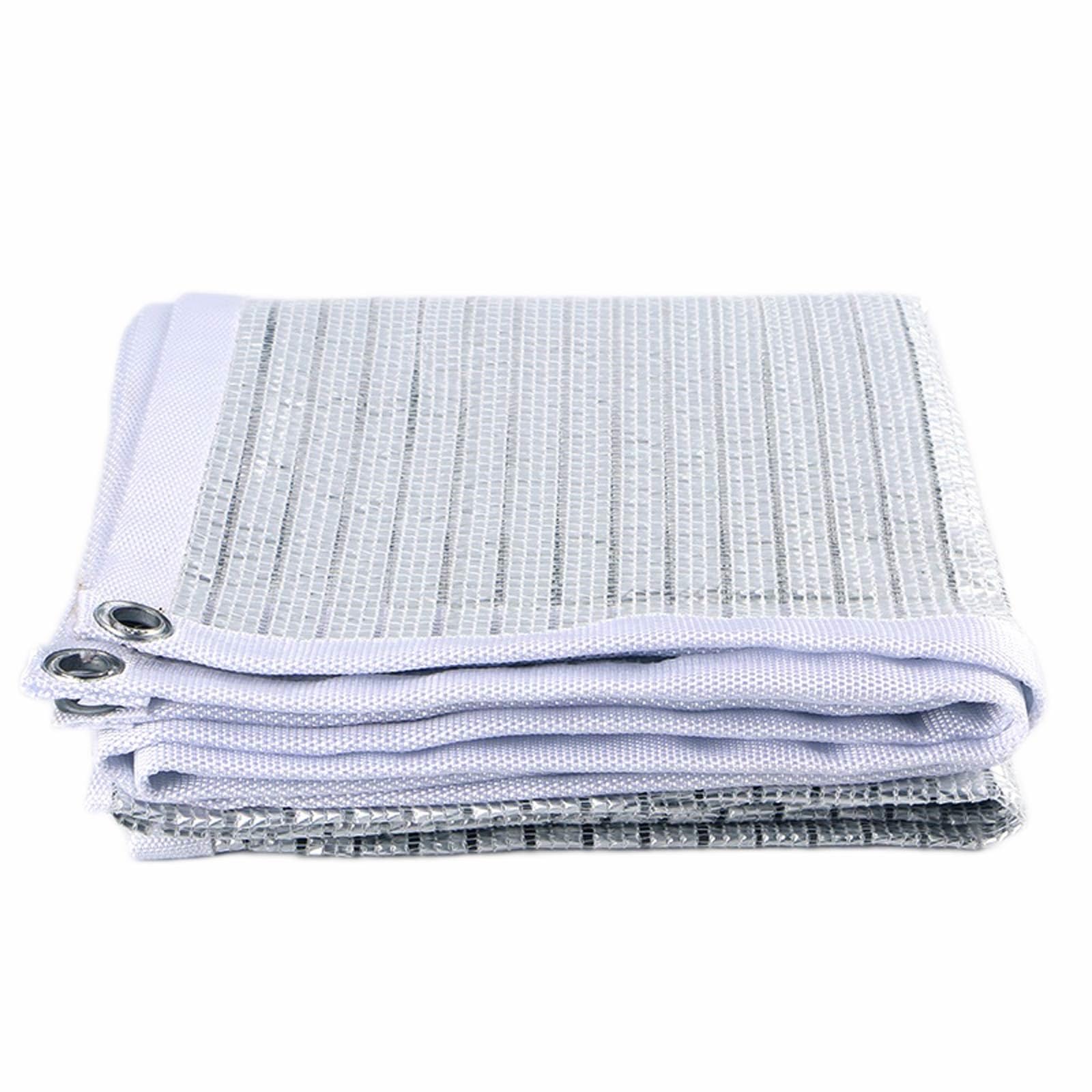 Toile d'ombrage réfléchissante aluminium 75% œillets pour serre et patio